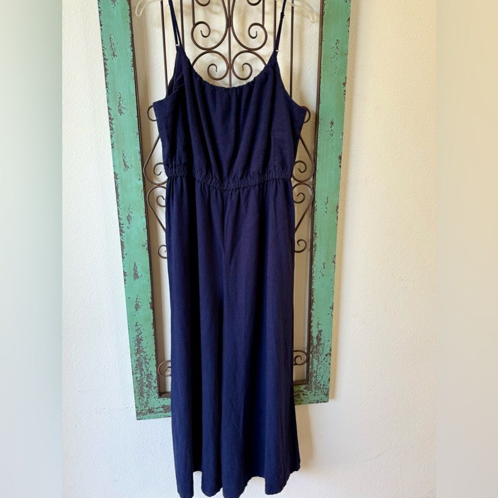 Haute Hippie summer staple, NET. Linen blend jumpsuit w pockets. Lg. - Picture 3 of 9